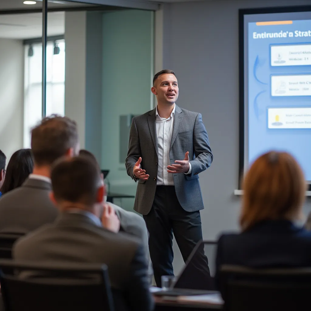 Imagen de galería 2: Consultor presentando estrategias financieras
